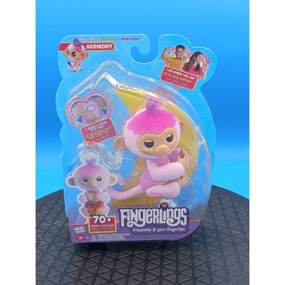 Fingerlings Pink Harmony Interactive Monkey 70+ Sounds And Reactions 2023 New - Picture 1 of 2